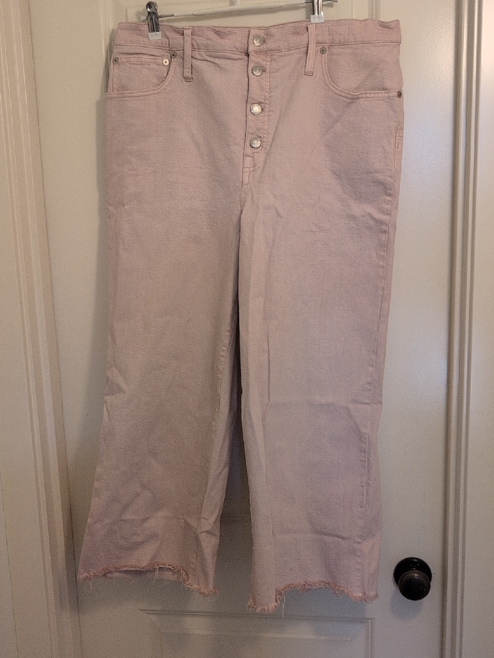 Madewell Wide Leg Crop Button Fly, Size 33